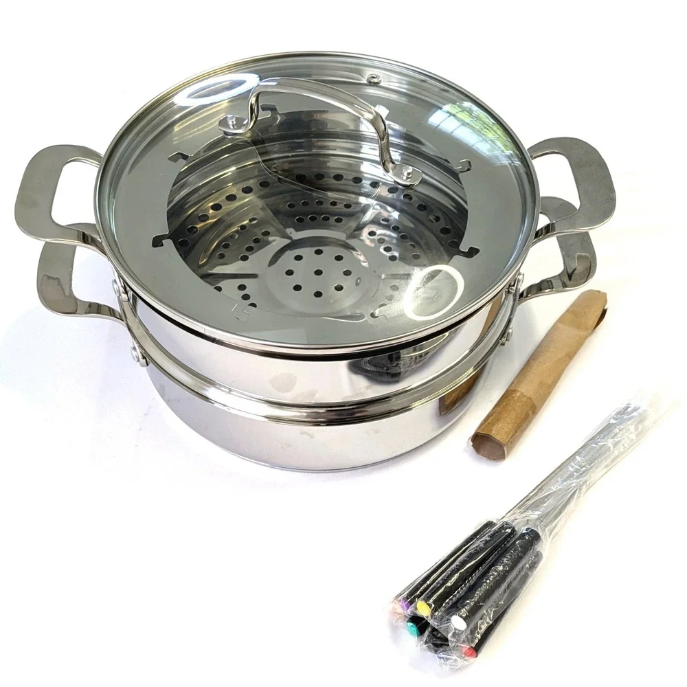 Nuwave Precision Induction 3.5 QT Stainless Steel Pot 32003 Steamer & Fondue Set